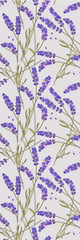 Vinyl teppich wohnzimmer im provenzalischen lavendel-muster - TenStickers