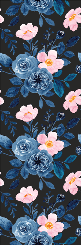 Vinyl teppich wohnzimmer mit blauem und pinkem muster - TenStickers