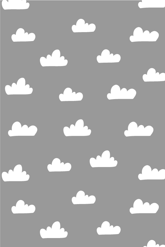 Vinyl teppich grau bewölkter himmel - TenStickers
