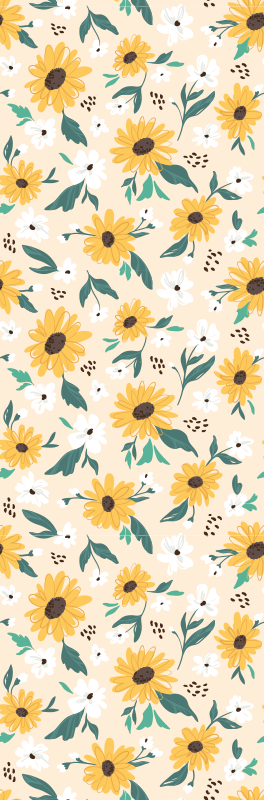 Vinyl teppich flur sonnenblume beiger hintergrund - TenStickers