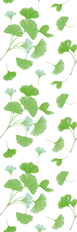 Vinyl teppich flur mit Ölgemälde ginkgo-blätter - TenStickers