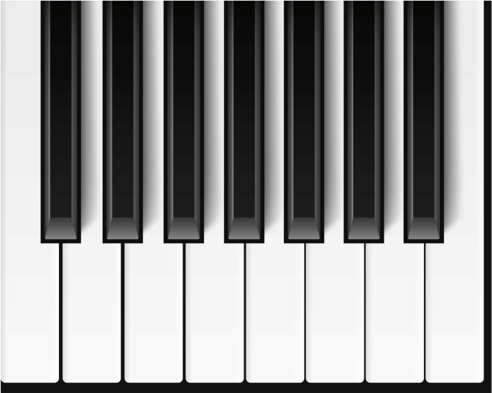 Vinyl teppich weiß klavier tasten - TenStickers