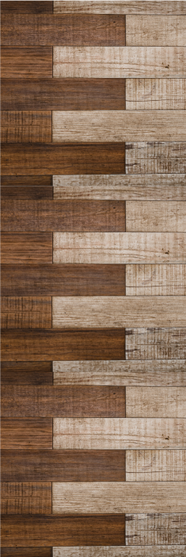 Vinyl teppich braun mit eingebettetem holz - TenStickers