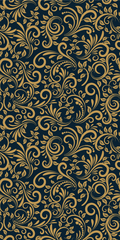 Brauner vinyl teppich mit versace gold schwarz - TenStickers