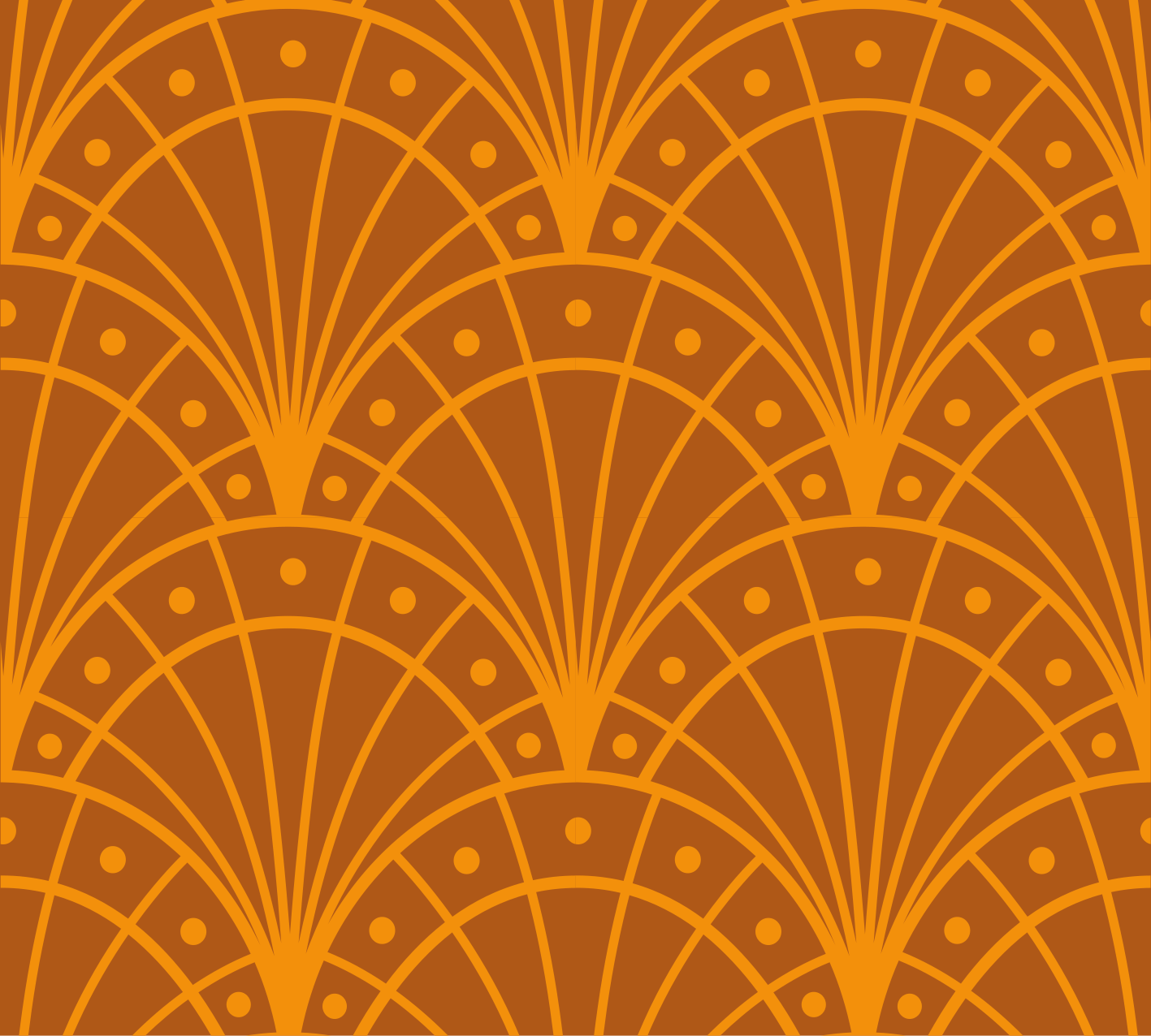Vinyl teppich orange elegant orange art deco - TenStickers