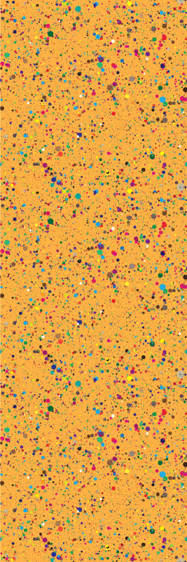 Vinyl teppich orange mit kleinen farbspritzern - TenStickers