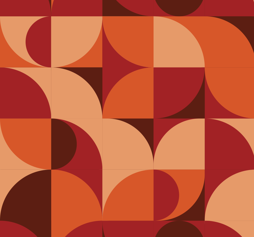Vinyl teppich orange mit retro druck rot - TenStickers