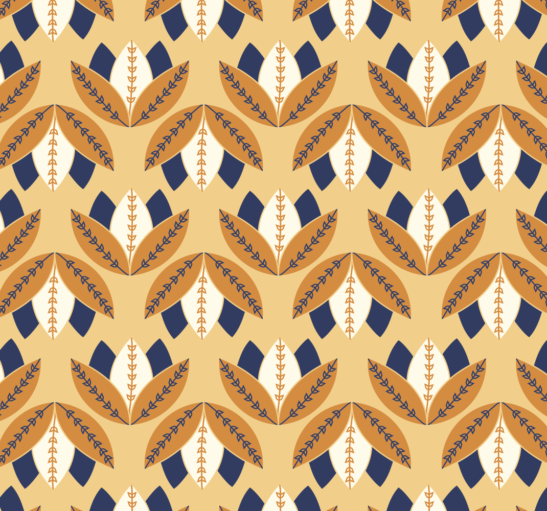 Vinyl teppich orange mit geometrischem muster - TenStickers