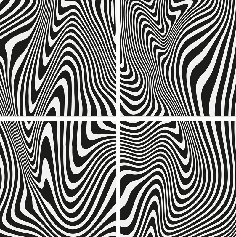 Vinyl teppich schwarz mit zebra 3d effekt - TenStickers