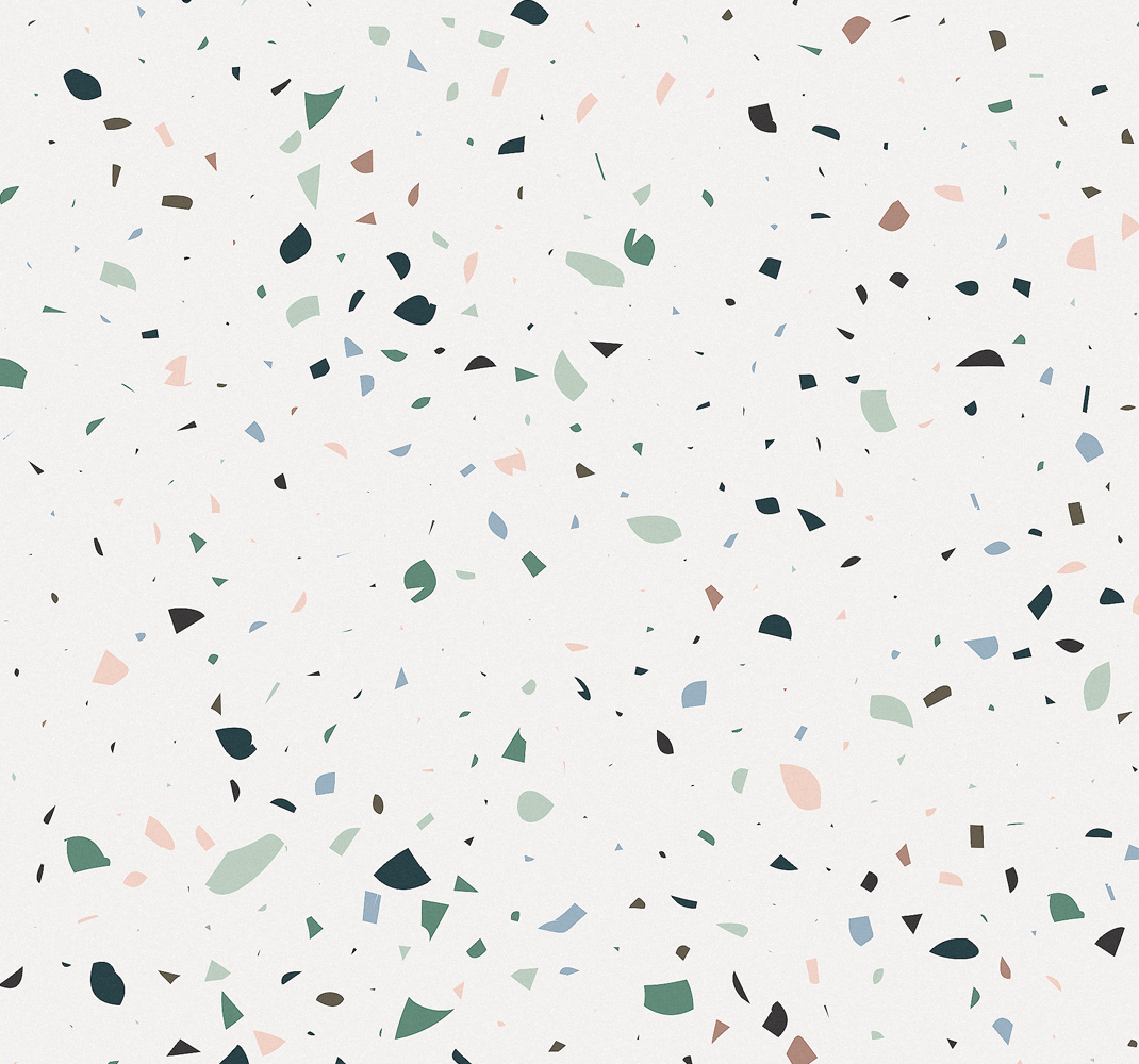 Vinyl teppich terrasse in weißem terrazzo - TenStickers