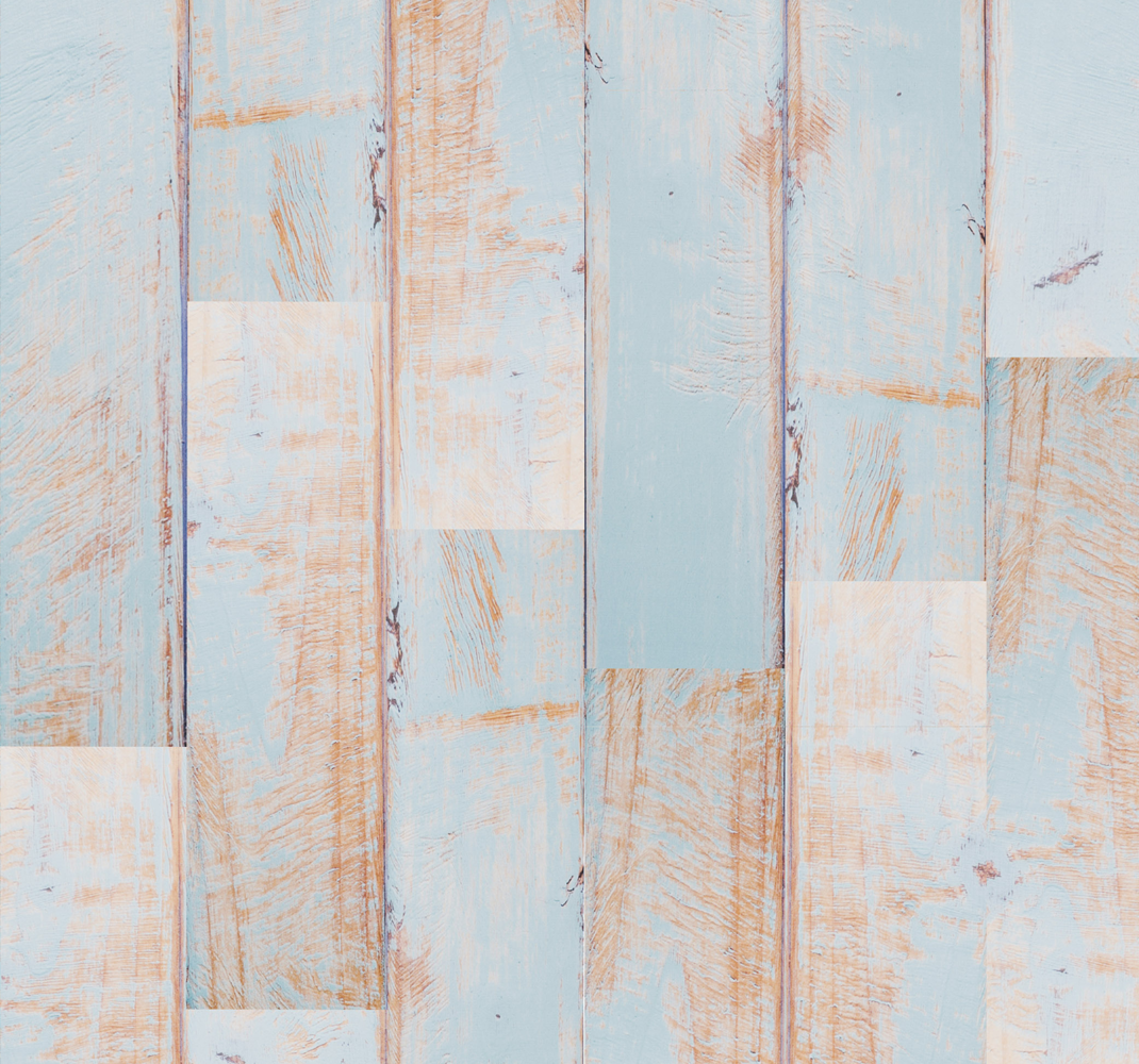 Vinyl teppich terrasse in verwittertem holzdesign - TenStickers