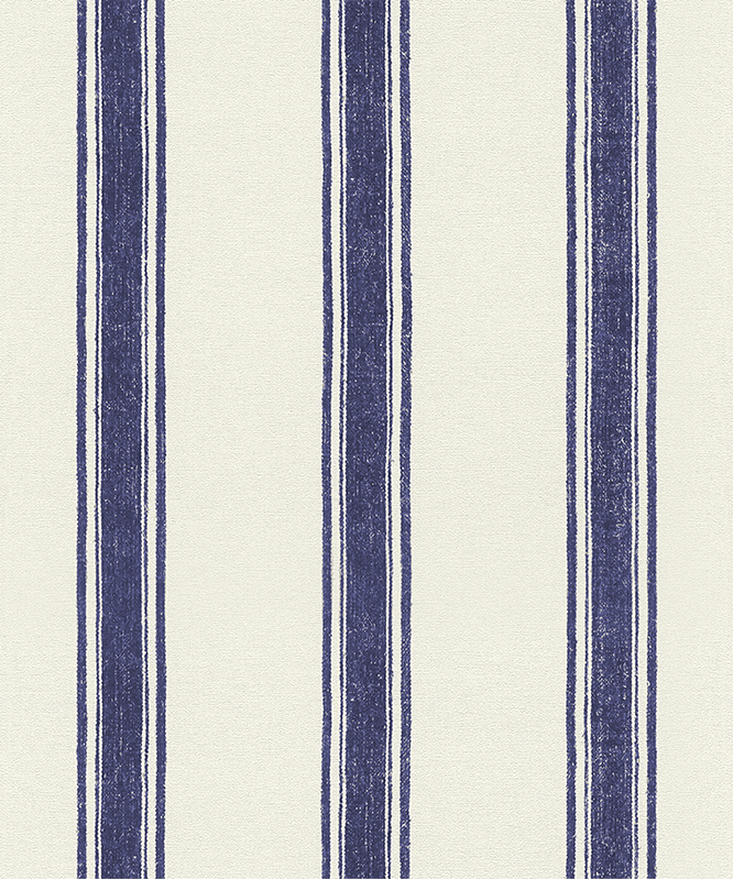 Vinyl teppich terrasse vertikale linien navy blau - TenStickers