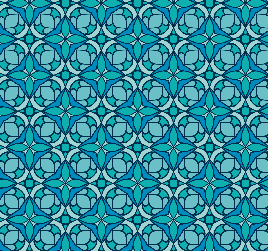 Vinyl teppich terrasse mit blauem badezimmer tapete - TenStickers