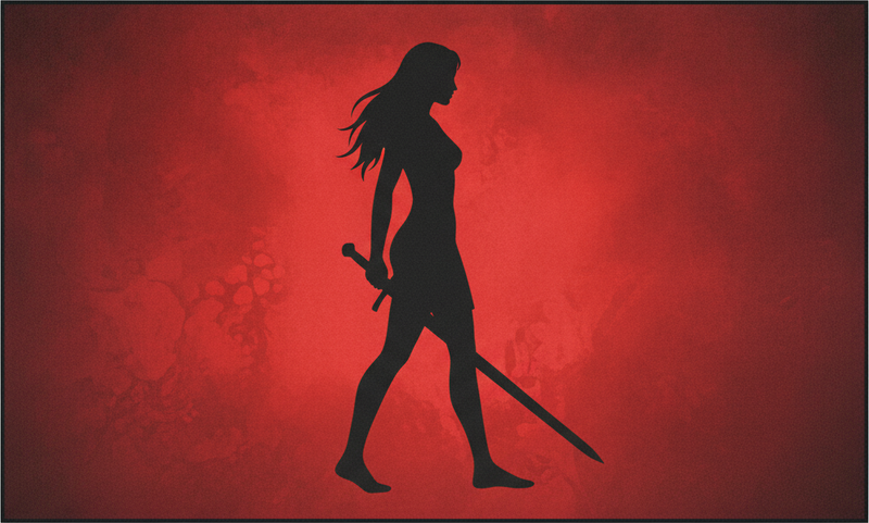 Roten vinyl teppich mit anime asuna design - TenStickers