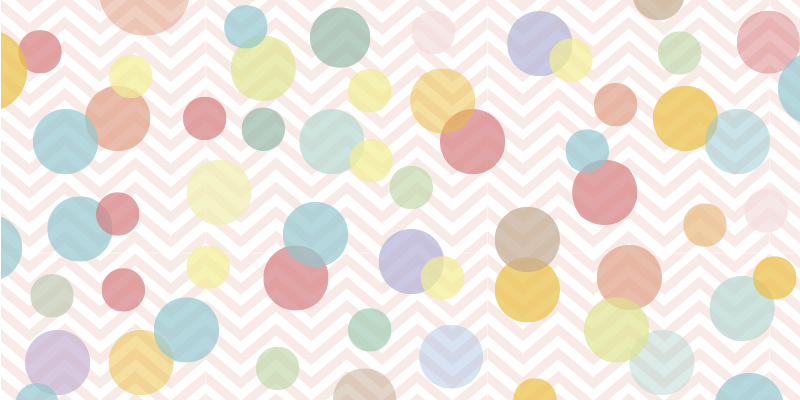 Vinyl Teppich Kinder bunte Polka Dot Chevron - TenStickers