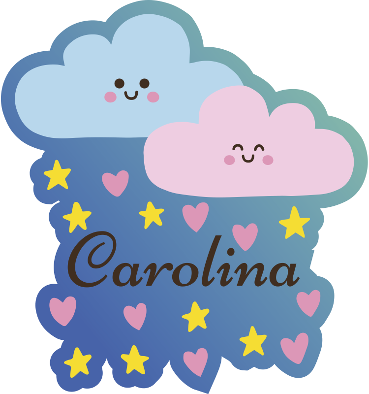 Vinyl Teppich Baby anpassbares Cloud-Themen-Design - TenStickers