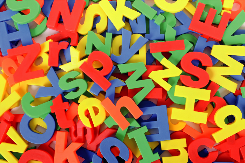 Vinyl teppich alphabet puzzle spiel - TenStickers