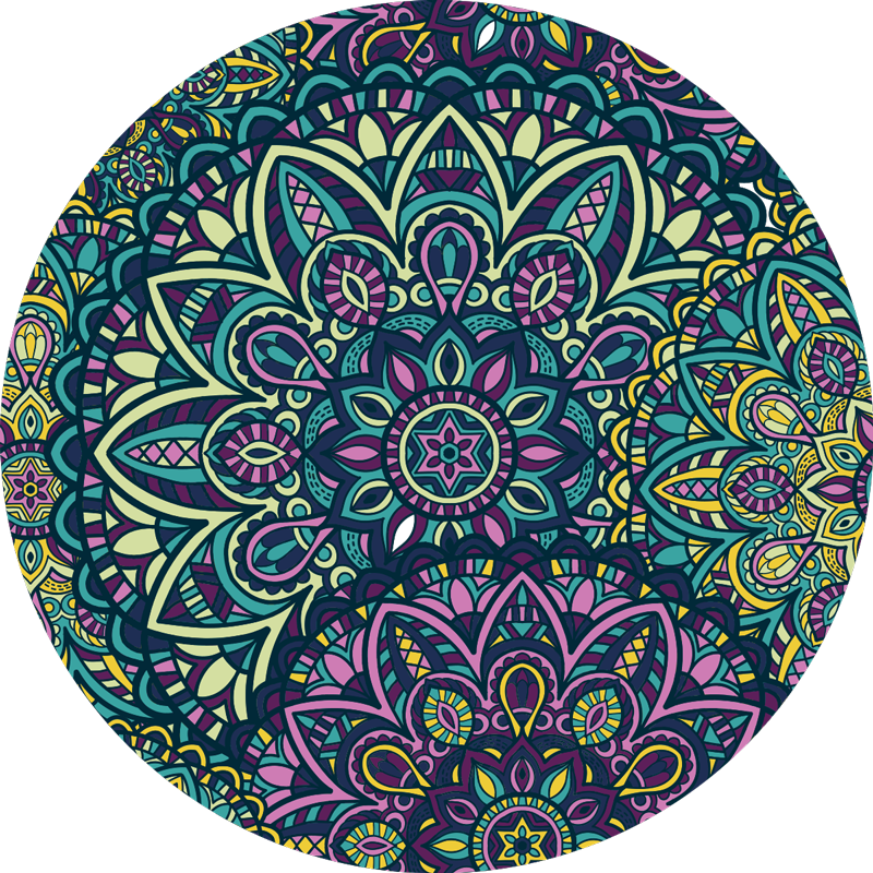 Vinyl teppich mandala mit mandala muster - TenStickers
