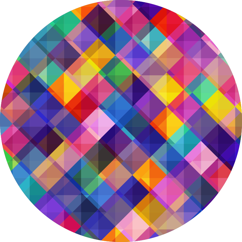 Vinyl Teppich geometrisch bunter geometrischer kreis - TenStickers
