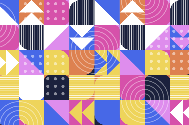 Vinyl teppich geometrisch muster spiel - TenStickers