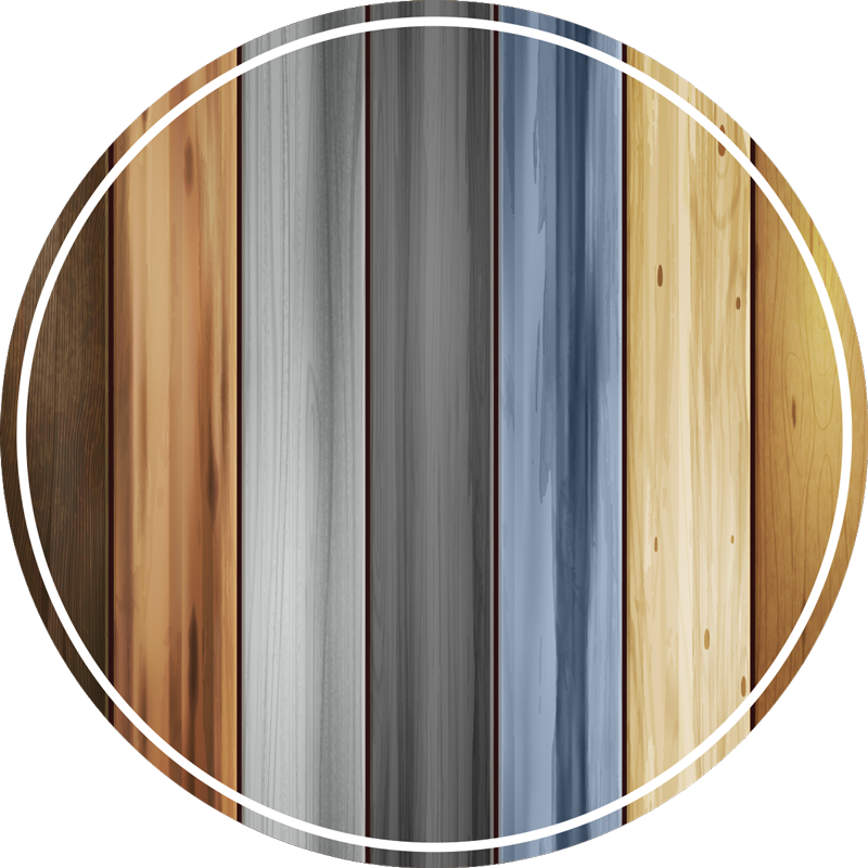 Vinylteppich holzoptik gestreiftes holz-zirkel - TenStickers