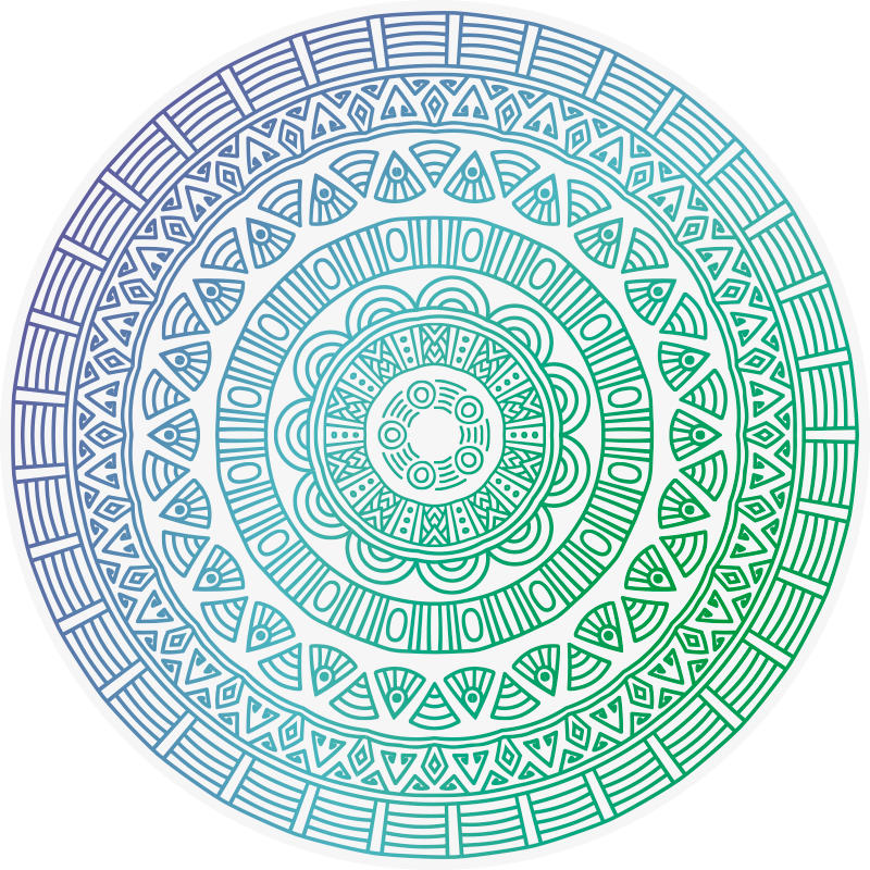 Vinyl teppich mandala kreisförmiges muster - TenStickers
