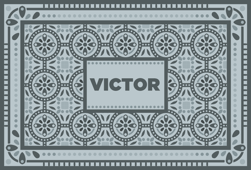 Vinyl Teppich mit Namen personalisiertes mosaik - TenStickers