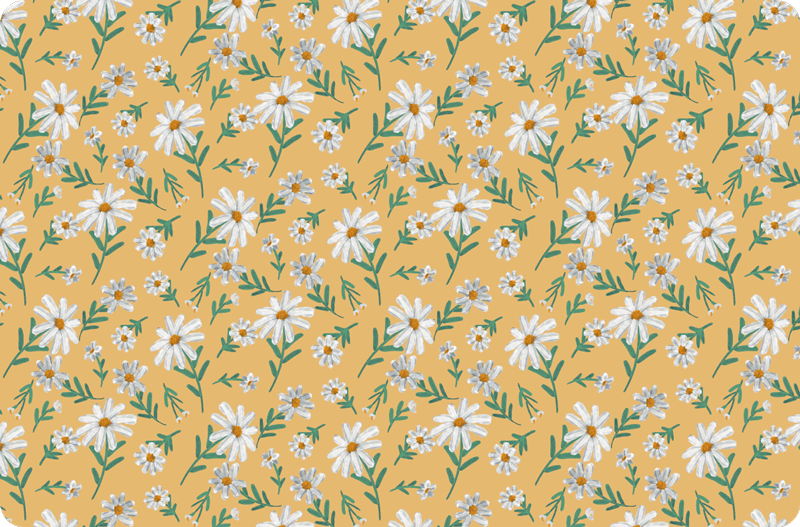 Vinyl Teppich Blumen gänseblümchenmuster - TenStickers