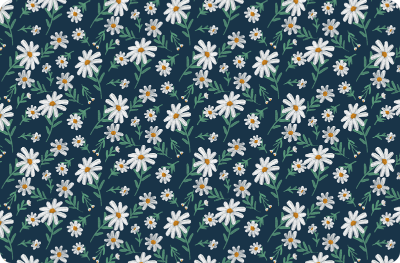 Vinyl Teppich Blumen gänseblümchen-muster-oberfläche - TenStickers