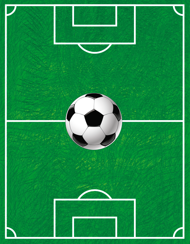 Vinyl Teppich Spiele fußballfeldgrafiken - TenStickers