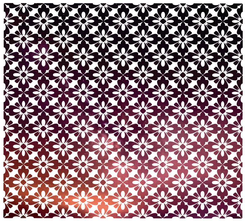 Vinyl Teppich Pflanzen blumen-ombré - TenStickers