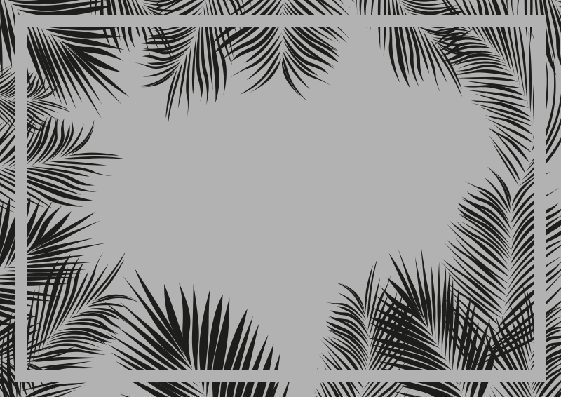 Vinyl Teppich Blumen tropische palmensilhouette - TenStickers