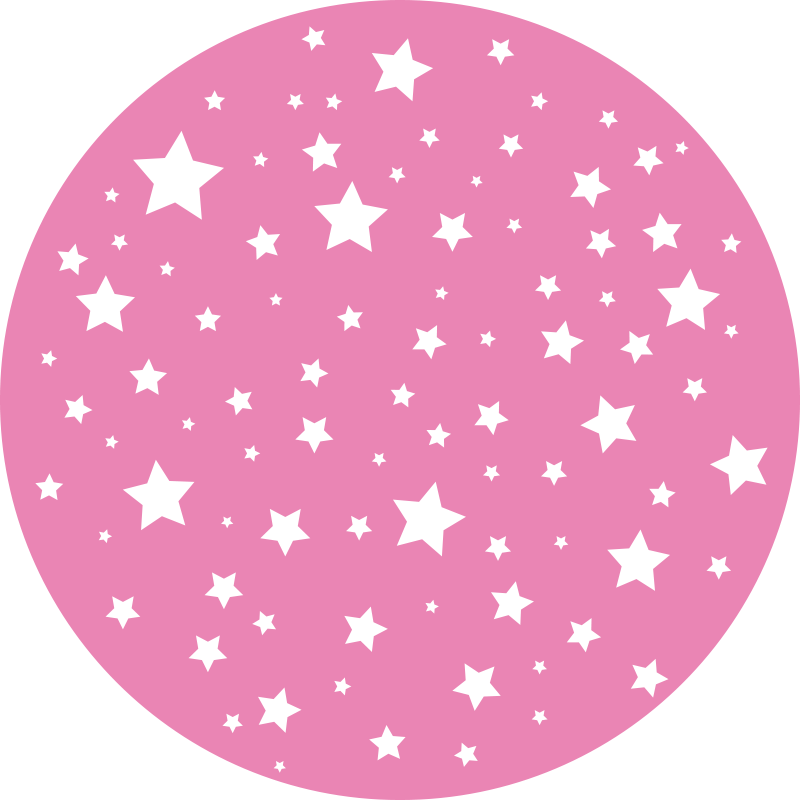 Vinyl Teppich Sterne stellarer rosa kreis - TenStickers