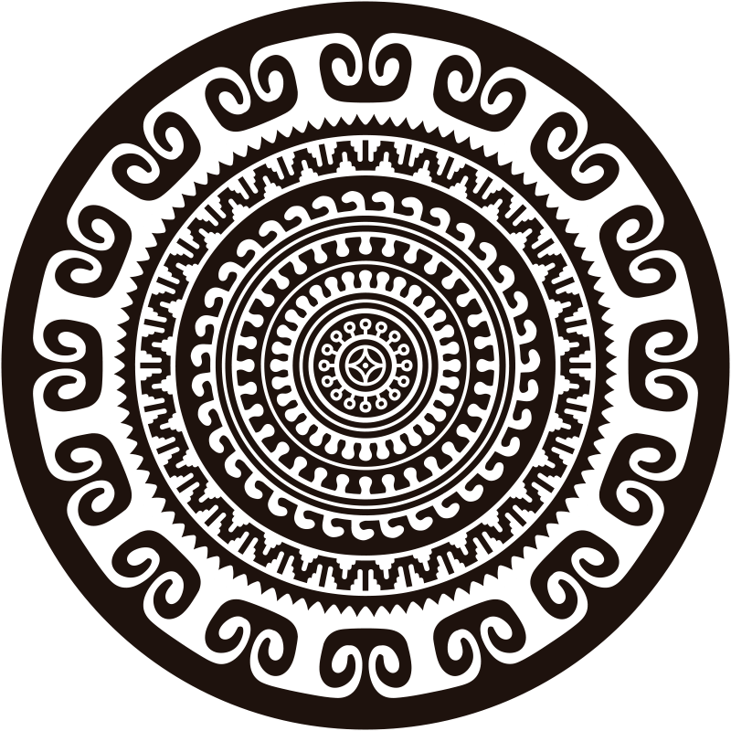 Vinyl teppich mandala im mandala kreis - TenStickers