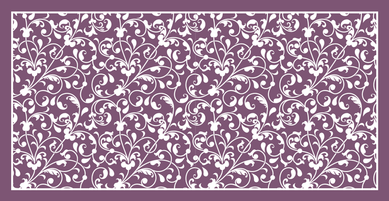 Vinyl teppich blumen mit elegantem schwirrmuster - TenStickers