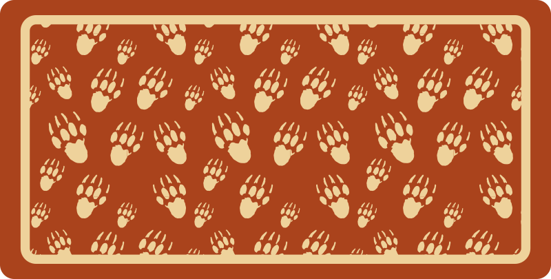 Vinyl Teppich Tiermuster pfotenmuster-design - TenStickers