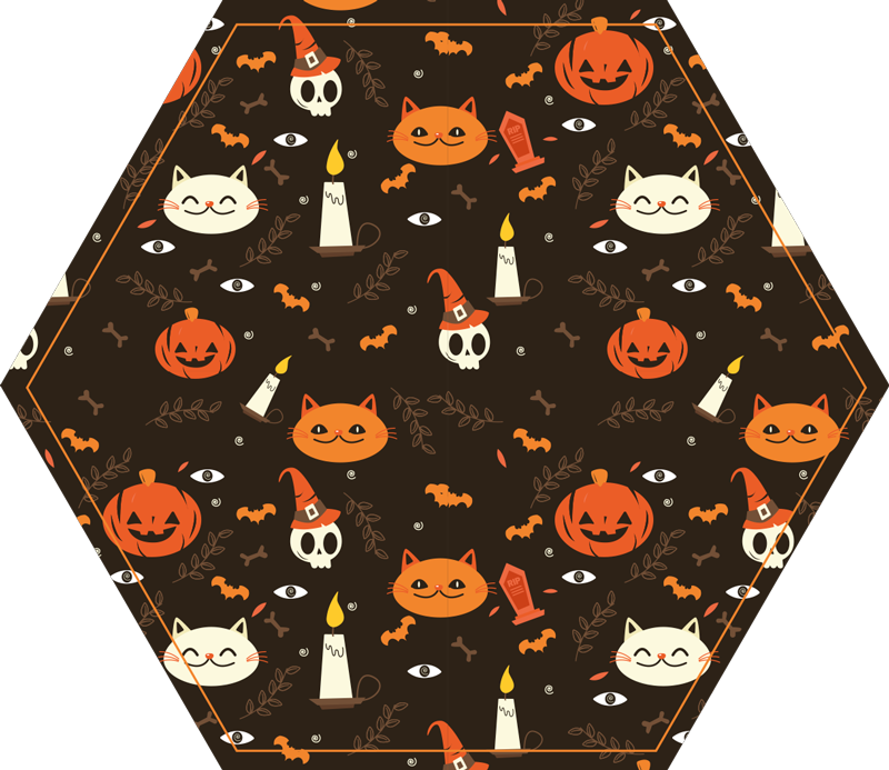 Vinyl teppich halloween mit festlichem muster - TenStickers