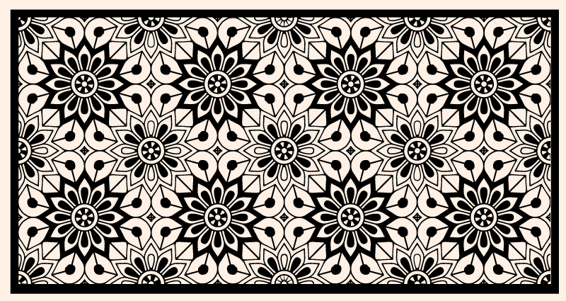 Vinyl teppich mandala muster eleganz - TenStickers