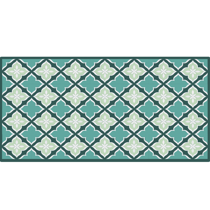 Vinyl teppich mosaik mit blumenmuster - TenStickers