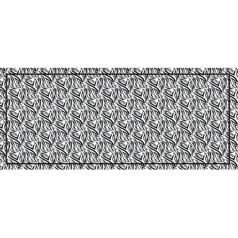 Vinyl Teppich Tiermuster zebra-drehungen - TenStickers