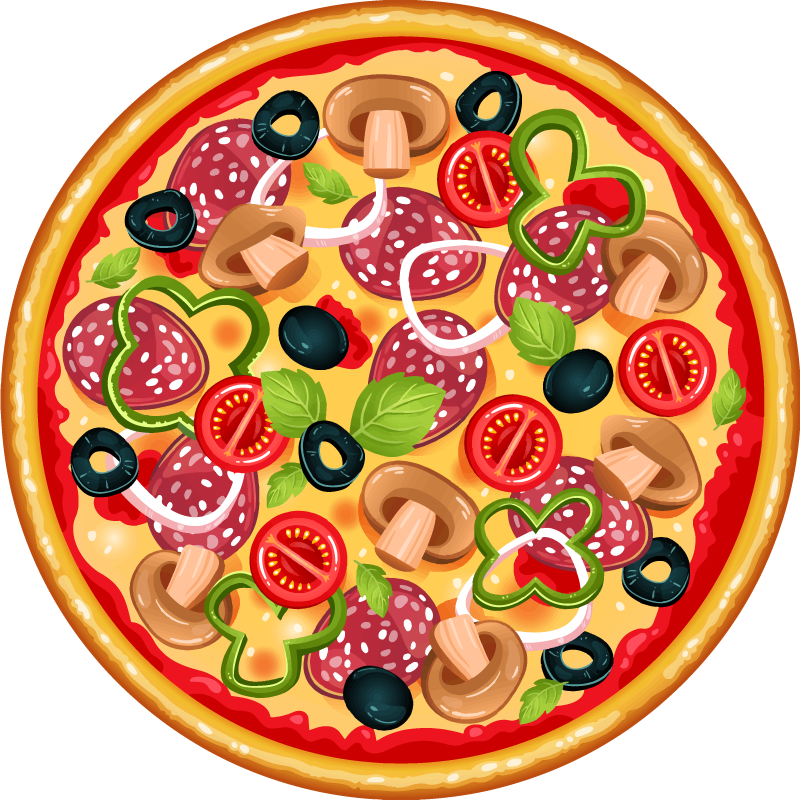 Vinyl Teppich Küche leckeres pizzastück - TenStickers