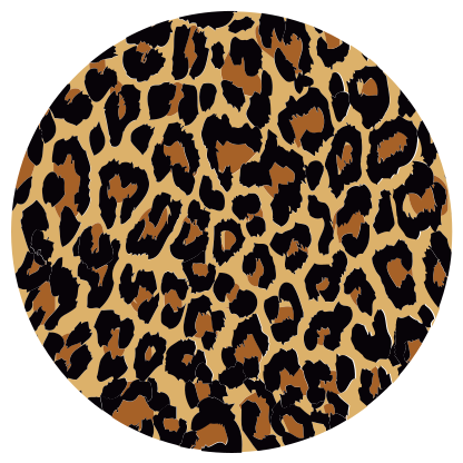 Vinyl Teppich Tiermuster leopardenfleck kreis - TenStickers