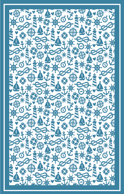 Vinyl Teppich kindlich nautische spielzeit - TenStickers