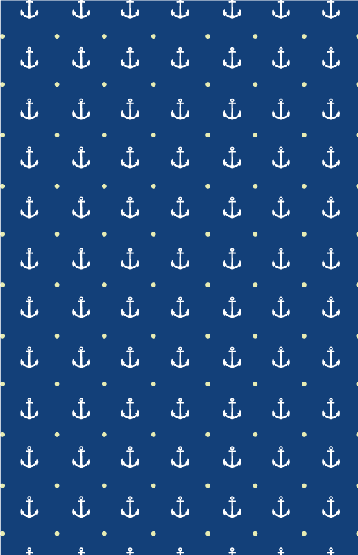 Vinyl Teppich blau nautische anker - TenStickers