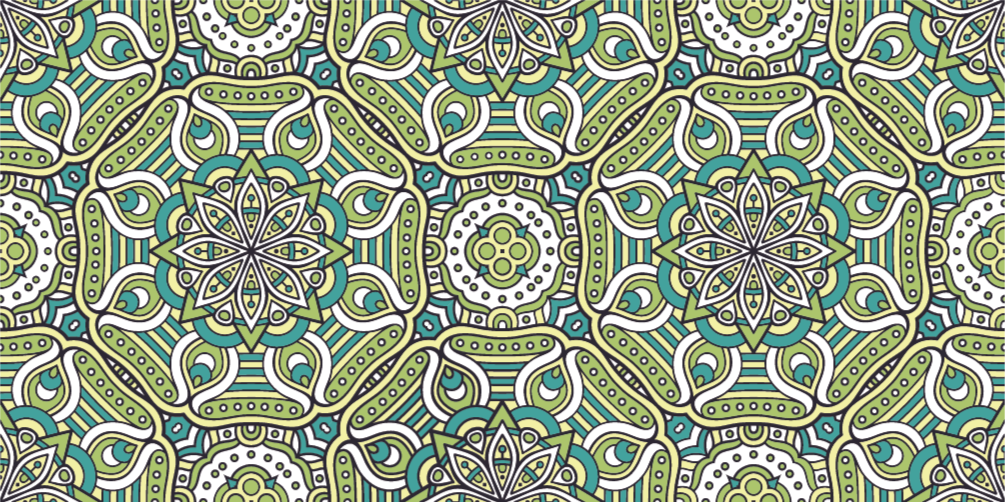 Vinyl teppich mandala im mandala muster - TenStickers