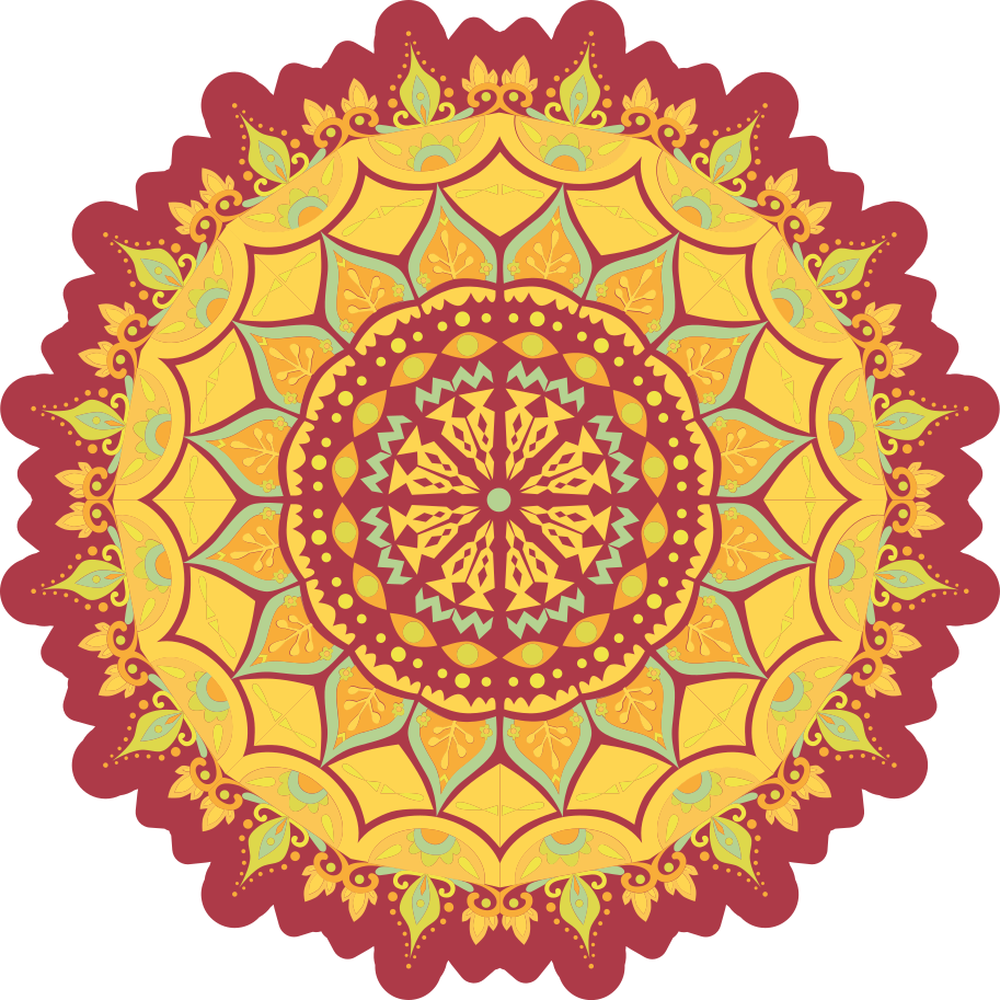 Vinyl teppich mandala als mandala boden kunst - TenStickers