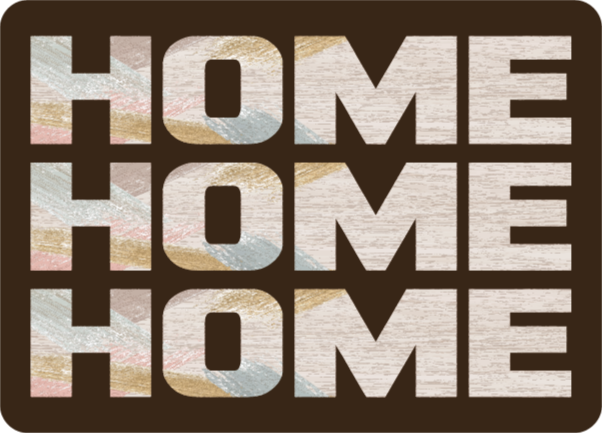 Vinyl Teppich Text willkommen zu hause eingang - TenStickers