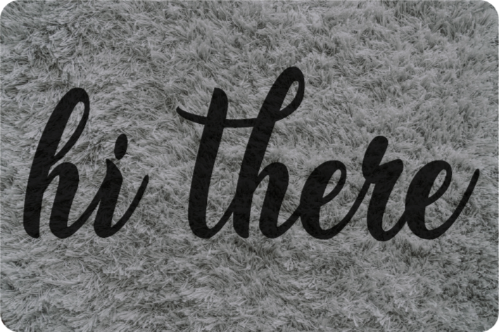 Vinyl Teppich Text hallo dekor - TenStickers
