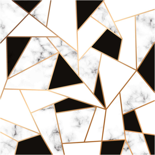 Vinyl Teppich Marmor geometrisches design - TenStickers