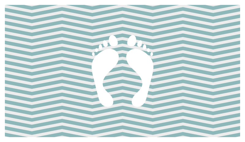 Vinyl Teppich gestreift gestreifter fußabdruck - TenStickers